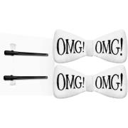 OMG! Double Dare Hair Up Bow Pin White