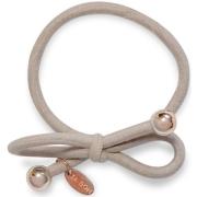 Ia Bon Hair Tie With Gold Bead Taupe