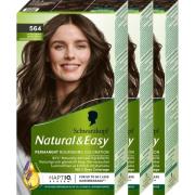 Schwarzkopf Natural&Easy 564 Naturlig Ljusbrun 3-pack