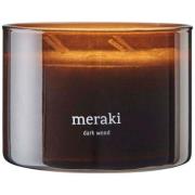 Meraki Dark Wood Scented Candle  Large