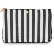 Fan Palm Cotton Stripe Clutch