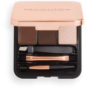 Revolution Beauty London Brow Sculpt Kit Dark Brown