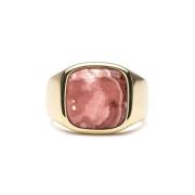 IX Studios Cushion Signet Rhodocrosite Ring 22 kt. Silber vergoldet DM...