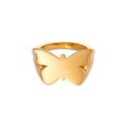 Jane Kønig Butterfly Signet Ring 18 kt. Silber Vergoldet BSR-HS23-G