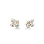 Julie Sandlau Poesy Earstud White Topaz Ohrringe 14 kt. YG14-ST370