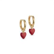 Enamel Amore Ohrringe 18 kt. Silber Vergoldet E376G/Red