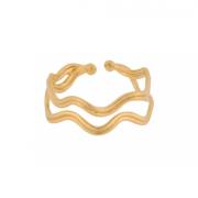 Pernille Corydon Double Wave Ring 18 kt. Silber Vergoldet R-456-GP