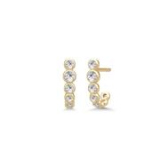 Julie Sandlau Grace Curve Earstud Ohrringe 22 kt. Silber Vergoldet ST3...