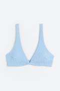 H&M Wattiertes Bikinitop Hellblau, Bikini-Oberteil in Größe 36. Farbe:...