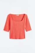 H&M Geripptes Shirt Koralle, Tops in Größe XXL. Farbe: 