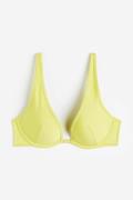 H&M Push-up-Bikinitop Gelb, Bikini-Oberteil in Größe 80D. Farbe: Yello...