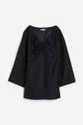 H&M Twillkleid aus Seidenmix Schwarz, Party kleider in Größe 46. Farbe...
