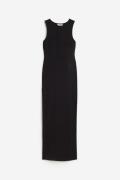 H&M MAMA Geripptes Kleid Schwarz, Kleider in Größe XXL. Farbe: Black