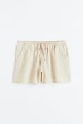 H&M Pull-on-Shorts aus Leinenmix Hellbeige in Größe XL. Farbe: Light b...