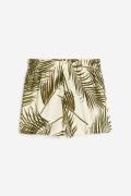 H&M Crêpe-Shorts Hellbeige/Blätter in Größe XS. Farbe: Light beige/lea...