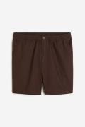 H&M Shorts aus Leinenmix Regular Fit Dunkelbraun in Größe L. Farbe: Da...