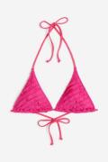 H&M Triangel-Bikinitop Cerise, Bikini-Oberteil in Größe 40