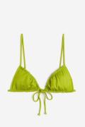 H&M Triangel-Bikinitop Limegrün, Bikini-Oberteil in Größe 46. Farbe: L...