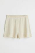 H&M Feinstrick-Shorts Hellbeige in Größe XL. Farbe: Light beige