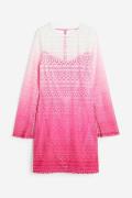 H&M Jerseykleid mit durchbrochenem Muster Knallrosa, Alltagskleider in...