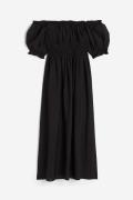 H&M Off-Shoulder-Kleid Schwarz, Alltagskleider in Größe XS. Farbe: Bla...