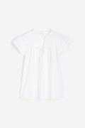 H&M Popeline-Bluse mit Volantärmeln Weiß, Blusen in Größe L. Farbe: Wh...