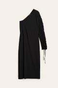 H&M Oversized One-Shoulder-Kleid Schwarz, Party kleider in Größe XXXL....