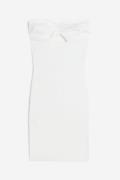 H&M Bandeau-Kleid aus Rippstrick mit Twistdetail Weiß, Alltagskleider ...
