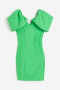H&M Bodycon-Kleid mit V-Ausschnitt Grün, Party kleider in Größe XL. Fa...