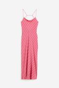 H&M Slipkleid Rosa/Gestreift, Alltagskleider in Größe M. Farbe: Pink/s...