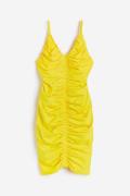 H&M Bodycon-Kleid mit Raffungen Gelb, Party kleider in Größe M. Farbe:...