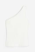 H&M One-Shoulder-Shirt Weiß, Tops in Größe XXL. Farbe: White
