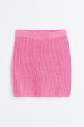 H&M Gerippter Strickrock Rosa, Röcke in Größe XS. Farbe: Pink
