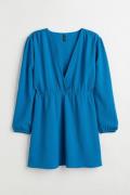 H&M+ Crêpe-Kleid Blau, Alltagskleider in Größe XL. Farbe: Blue