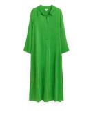 Arket Langes Kleid aus Leinenmix Grün, Alltagskleider in Größe 34. Far...