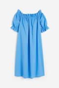 H&M Off-Shoulder-Kleid Blau, Alltagskleider in Größe XL. Farbe: Blue
