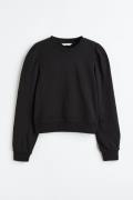 H&M Sweatshirt mit Broderie Anglaise Schwarz, Sweatshirts in Größe XS....