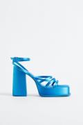 H&M Plateau-Sandalen Blau, Heels in Größe 38. Farbe: Blue