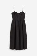 H&M Kleid aus Leinenmix Schwarz, Alltagskleider in Größe XL. Farbe: Bl...