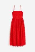 H&M Bandeau-Kleid aus Spitze Rot, Alltagskleider in Größe 36. Farbe: R...