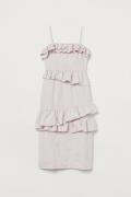 H&M Kleid mit Volants Hellrosa, Alltagskleider in Größe 40. Farbe: Lig...