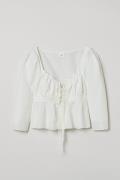 H&M Bluse aus Lyocell-Mix Weiß, Blusen in Größe XXL. Farbe: White