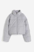 H&M Puffer Jacket Hellgrau, Jacken in Größe XS. Farbe: Light grey