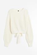H&M Rückenfreier Pullover Cremefarben in Größe L. Farbe: Cream