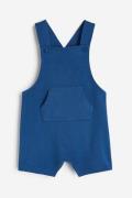 H&M Latzshorts aus Sweatstoff Dunkelblau in Größe 50. Farbe: Dark blue