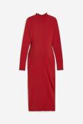 H&M MAMA Geripptes Jerseykleid Dunkelrot, Kleider in Größe XL. Farbe: ...