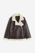 H&M Fliegerjacke Dunkelbraun, Jacken in Größe XL. Farbe: Dark brown