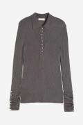 H&M Pullover mit Zierknöpfen Dunkelgrau in Größe M. Farbe: Dark grey