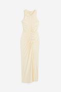 H&M Gerafftes Kleid Cremefarben, Alltagskleider in Größe XXL. Farbe: C...