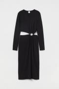H&M Cut-out-Kleid Schwarz, Party kleider in Größe XL. Farbe: Black